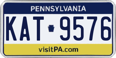 PA license plate KAT9576