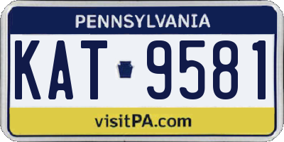 PA license plate KAT9581