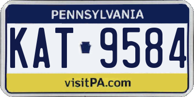 PA license plate KAT9584