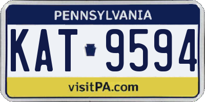 PA license plate KAT9594
