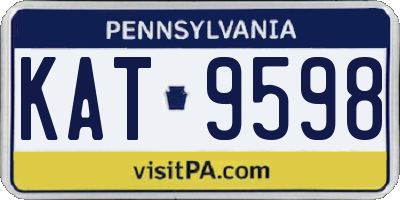 PA license plate KAT9598
