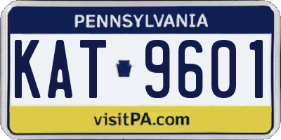 PA license plate KAT9601