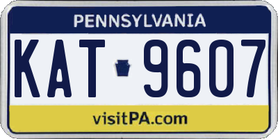 PA license plate KAT9607