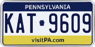 PA license plate KAT9609