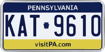 PA license plate KAT9610