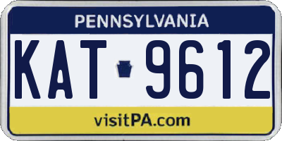PA license plate KAT9612