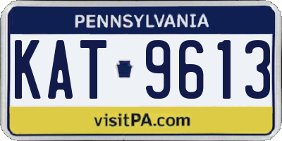 PA license plate KAT9613