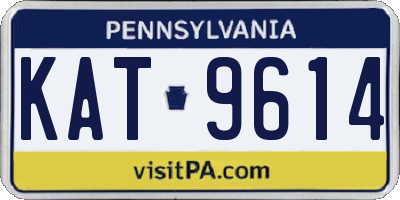 PA license plate KAT9614