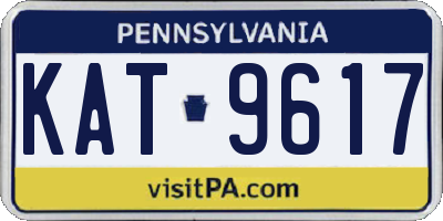 PA license plate KAT9617