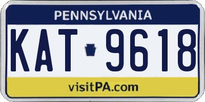 PA license plate KAT9618