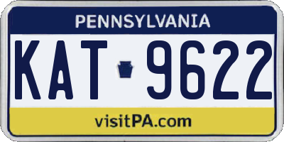 PA license plate KAT9622
