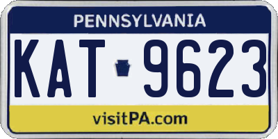 PA license plate KAT9623