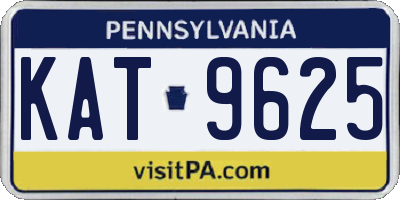 PA license plate KAT9625