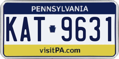 PA license plate KAT9631
