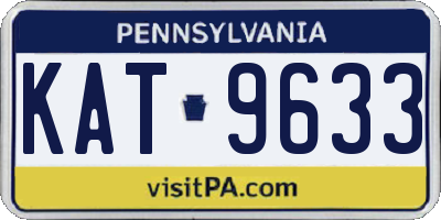 PA license plate KAT9633