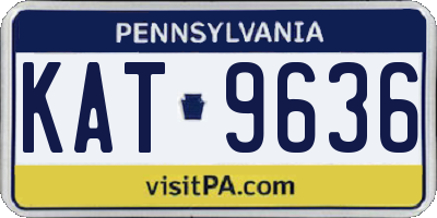 PA license plate KAT9636