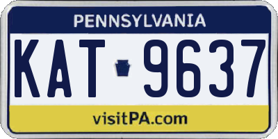 PA license plate KAT9637