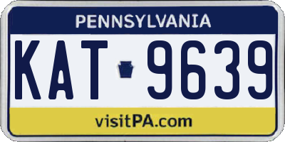 PA license plate KAT9639