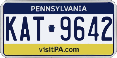 PA license plate KAT9642