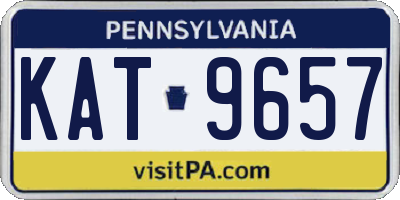 PA license plate KAT9657