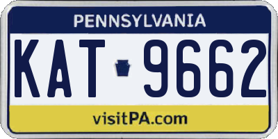 PA license plate KAT9662