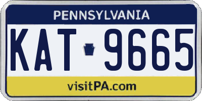 PA license plate KAT9665