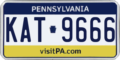 PA license plate KAT9666