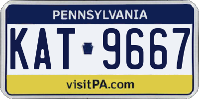 PA license plate KAT9667