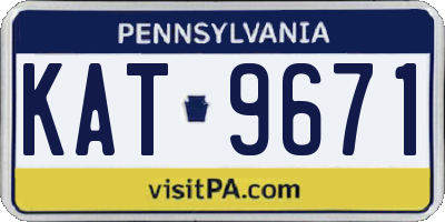 PA license plate KAT9671