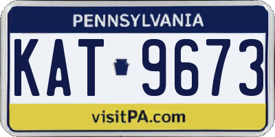 PA license plate KAT9673