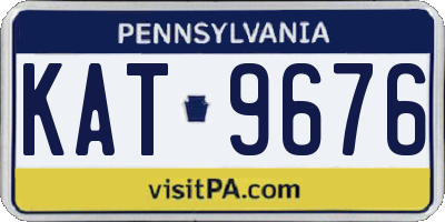 PA license plate KAT9676