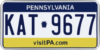 PA license plate KAT9677