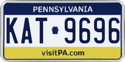 PA license plate KAT9696