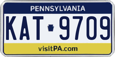 PA license plate KAT9709