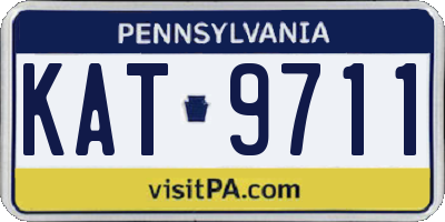 PA license plate KAT9711