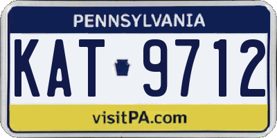 PA license plate KAT9712