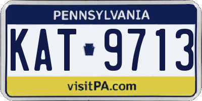 PA license plate KAT9713