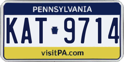PA license plate KAT9714