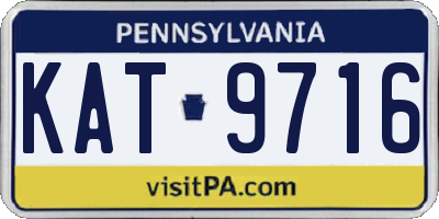 PA license plate KAT9716