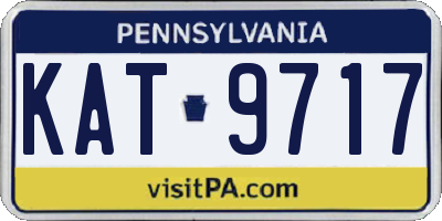 PA license plate KAT9717