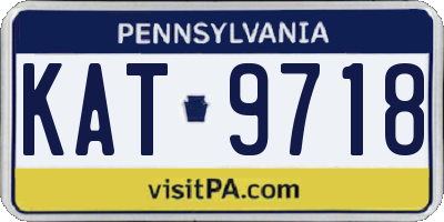 PA license plate KAT9718