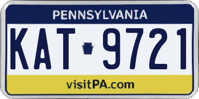 PA license plate KAT9721