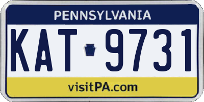 PA license plate KAT9731