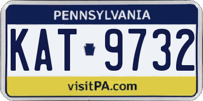 PA license plate KAT9732