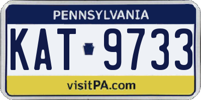PA license plate KAT9733