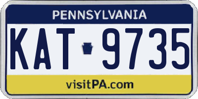 PA license plate KAT9735