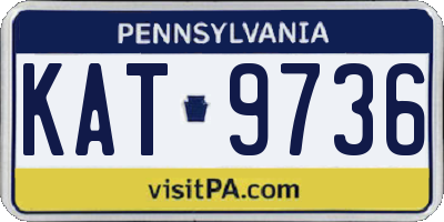 PA license plate KAT9736