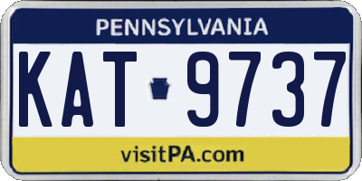 PA license plate KAT9737