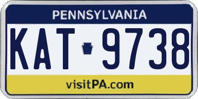 PA license plate KAT9738