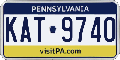 PA license plate KAT9740